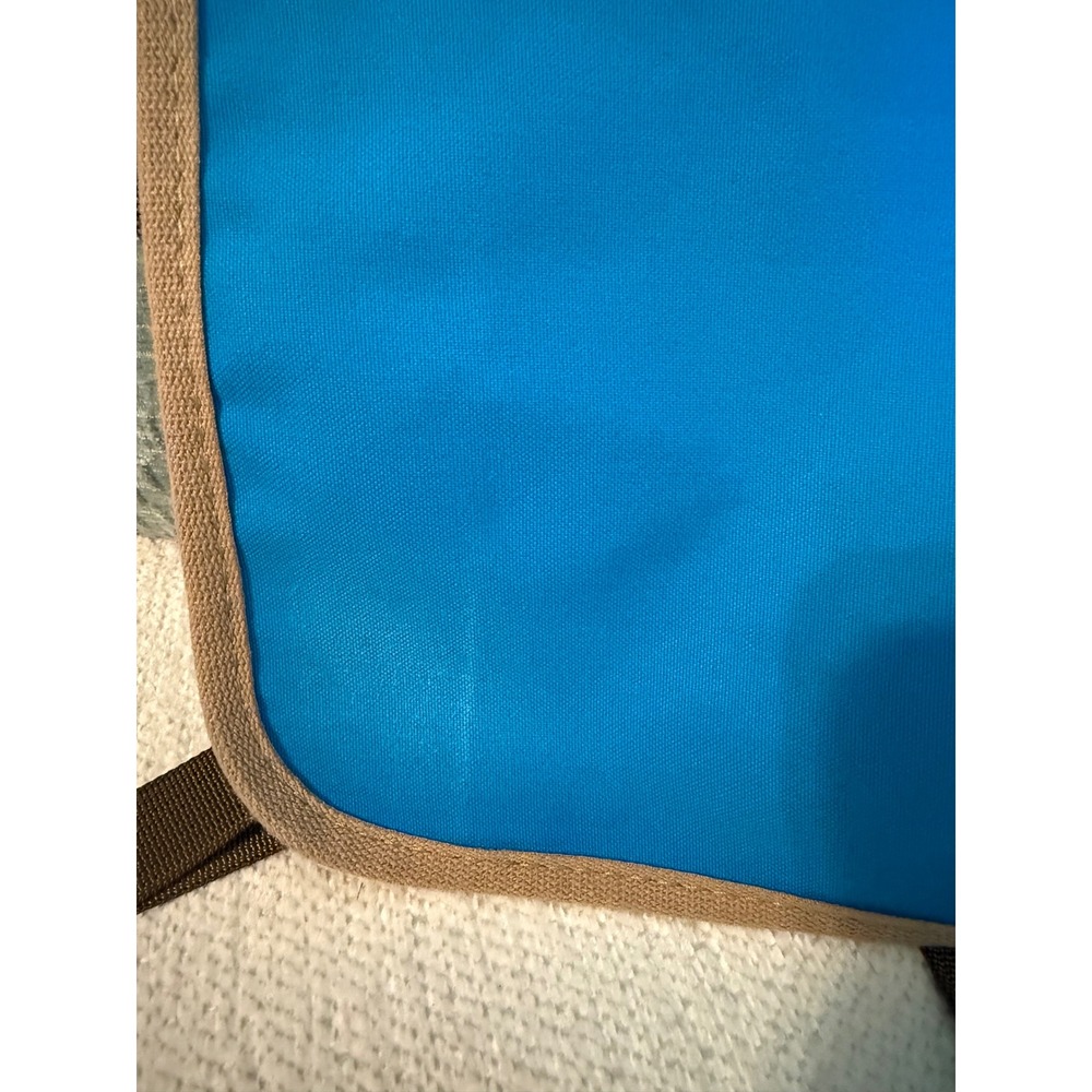 Artifact US Handmade Blue Canvas Crossbody Bag Leather Trim Utility Pouch USA - Picture 5 of 9